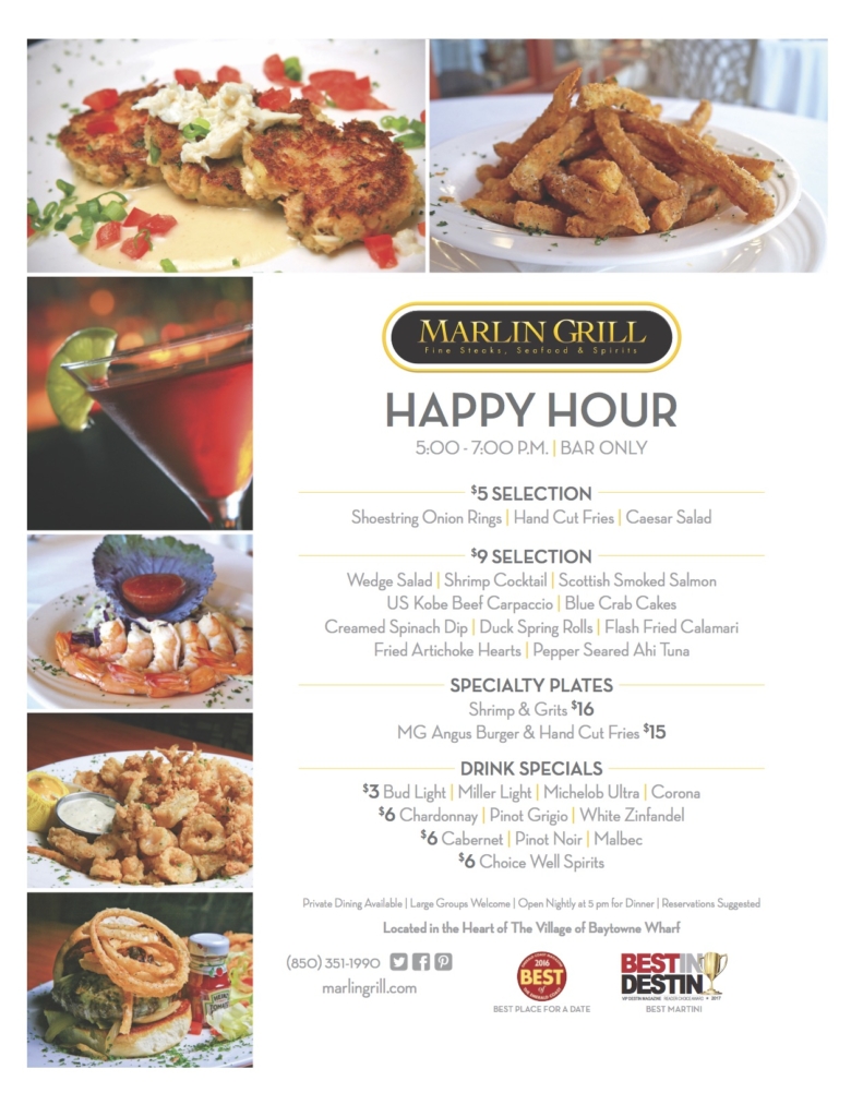 happiest hour menu